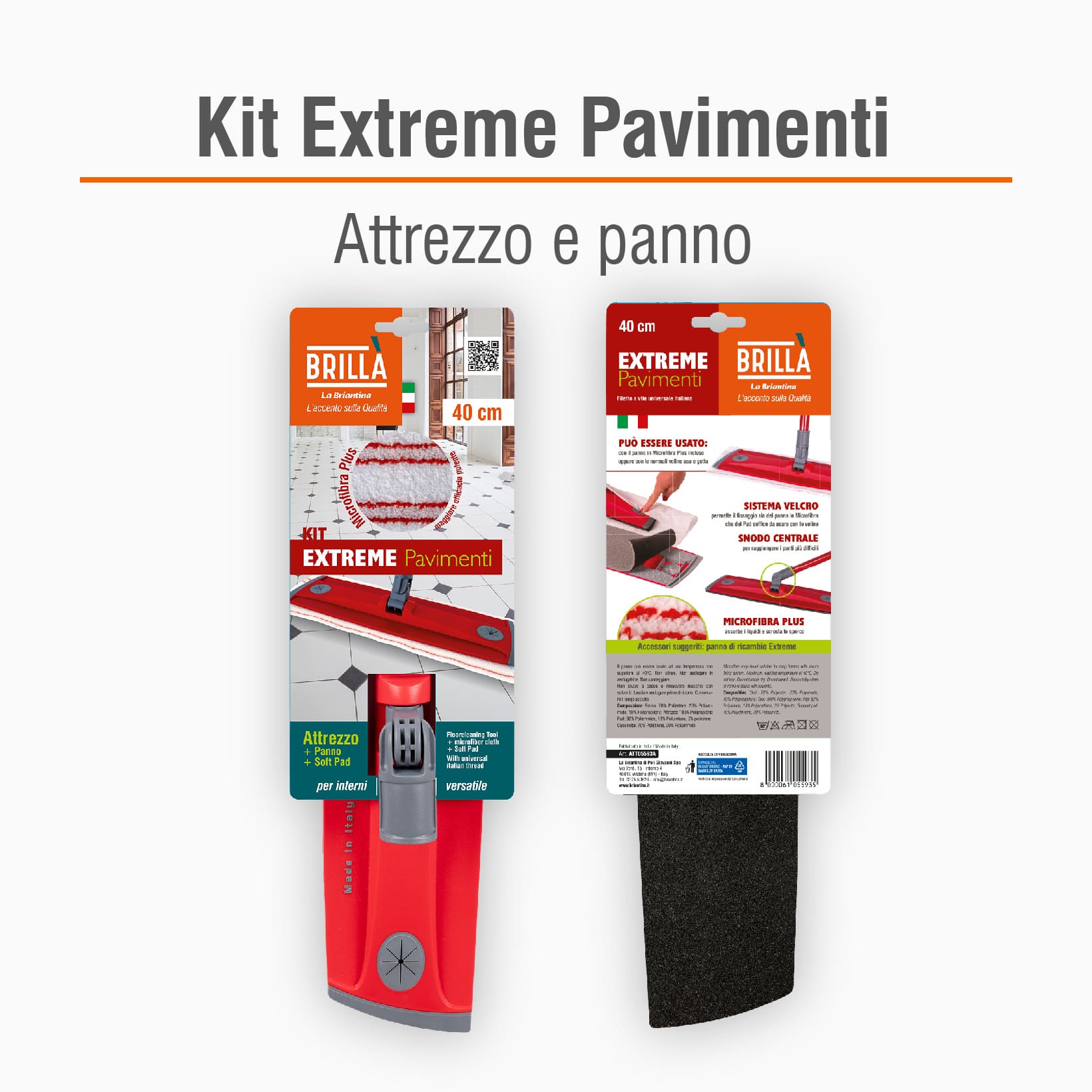 COFANETTO EXTREME: 1 TESTA LAVAPAVIMENTO + 1 PANNO IN MICROFIBRA