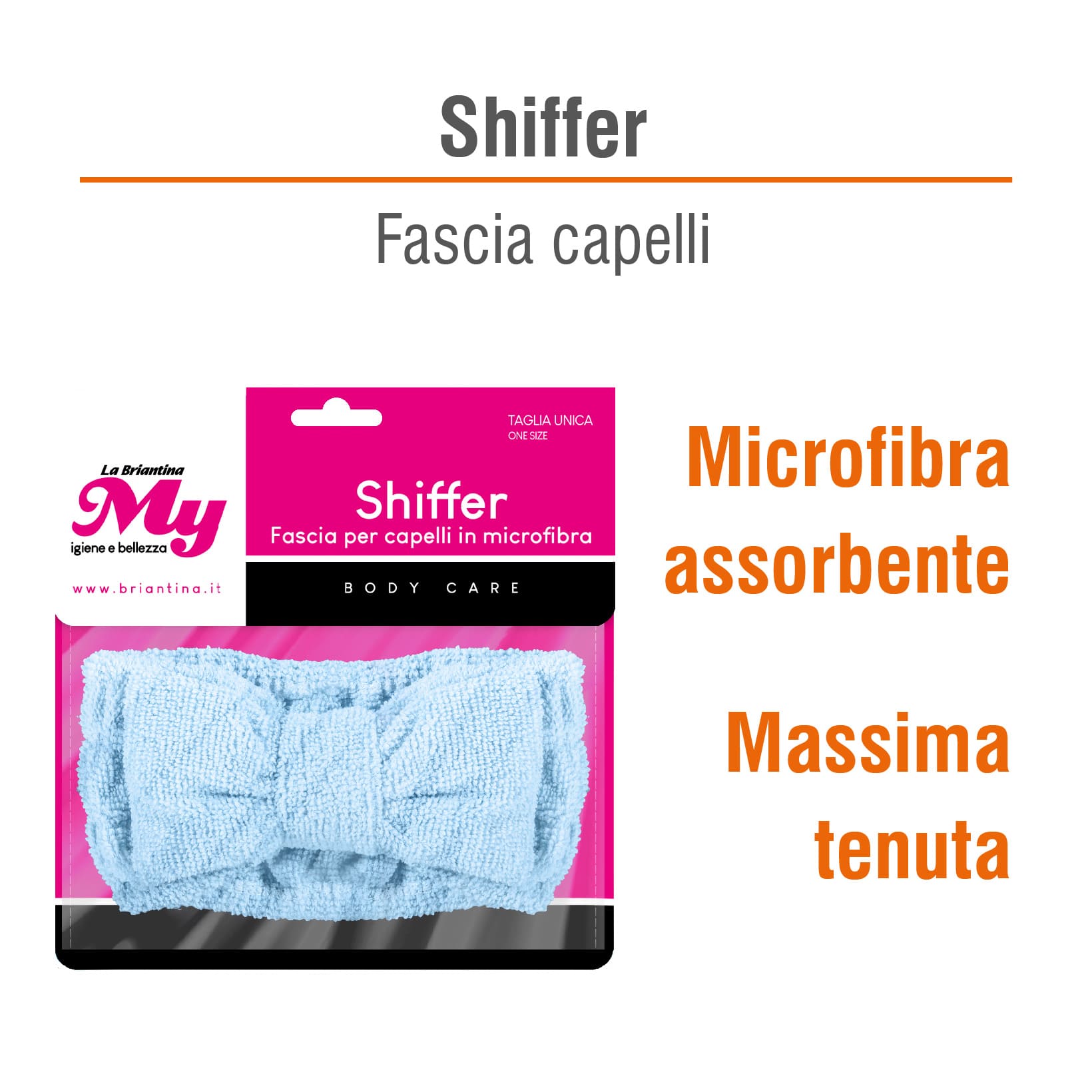 FASCIA PER CAPELLI SHIFFER IN MICROFIBRA