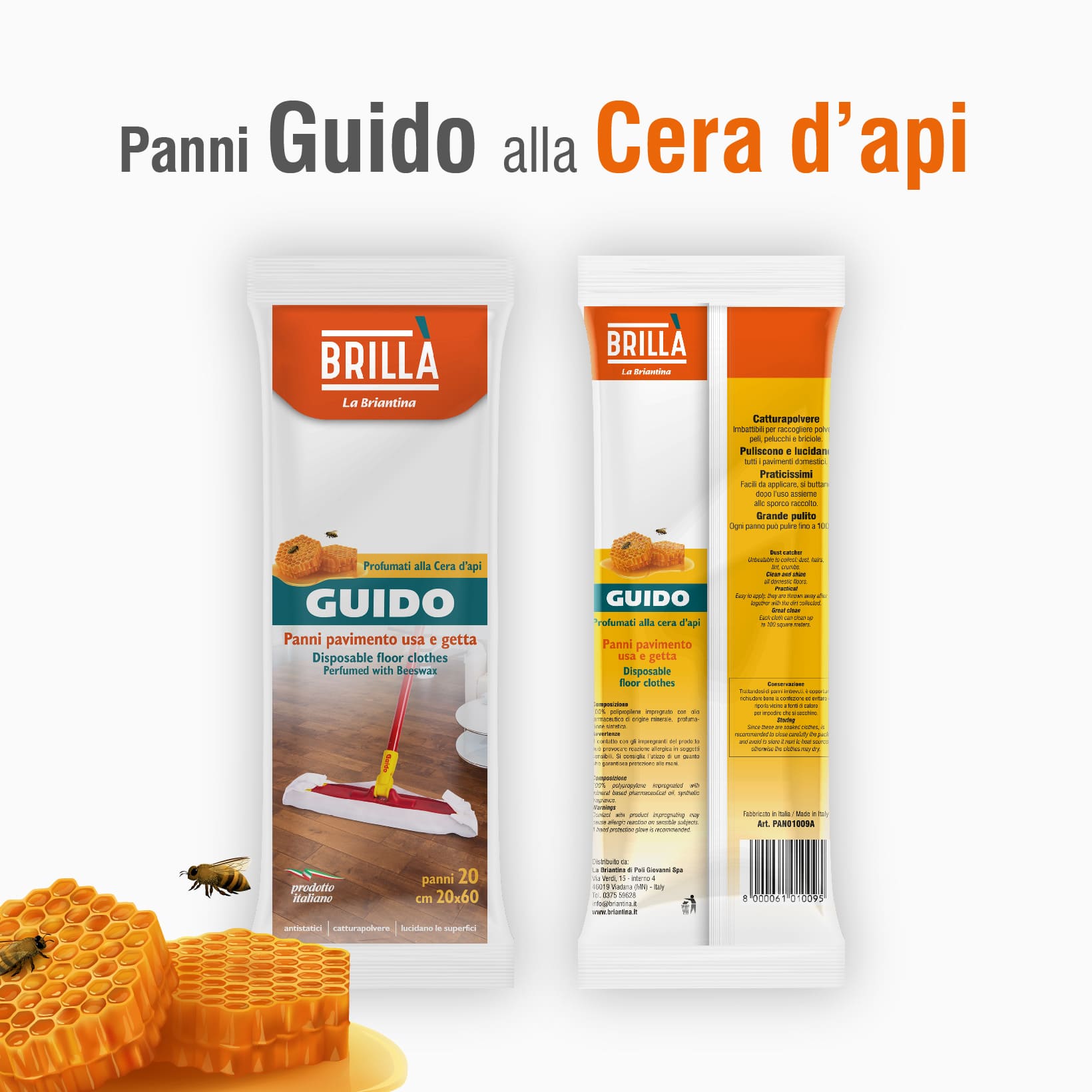 1 CONFEZIONE DI VELINE PAVIMENTO ALLA CERA D'API: 20 VELINE