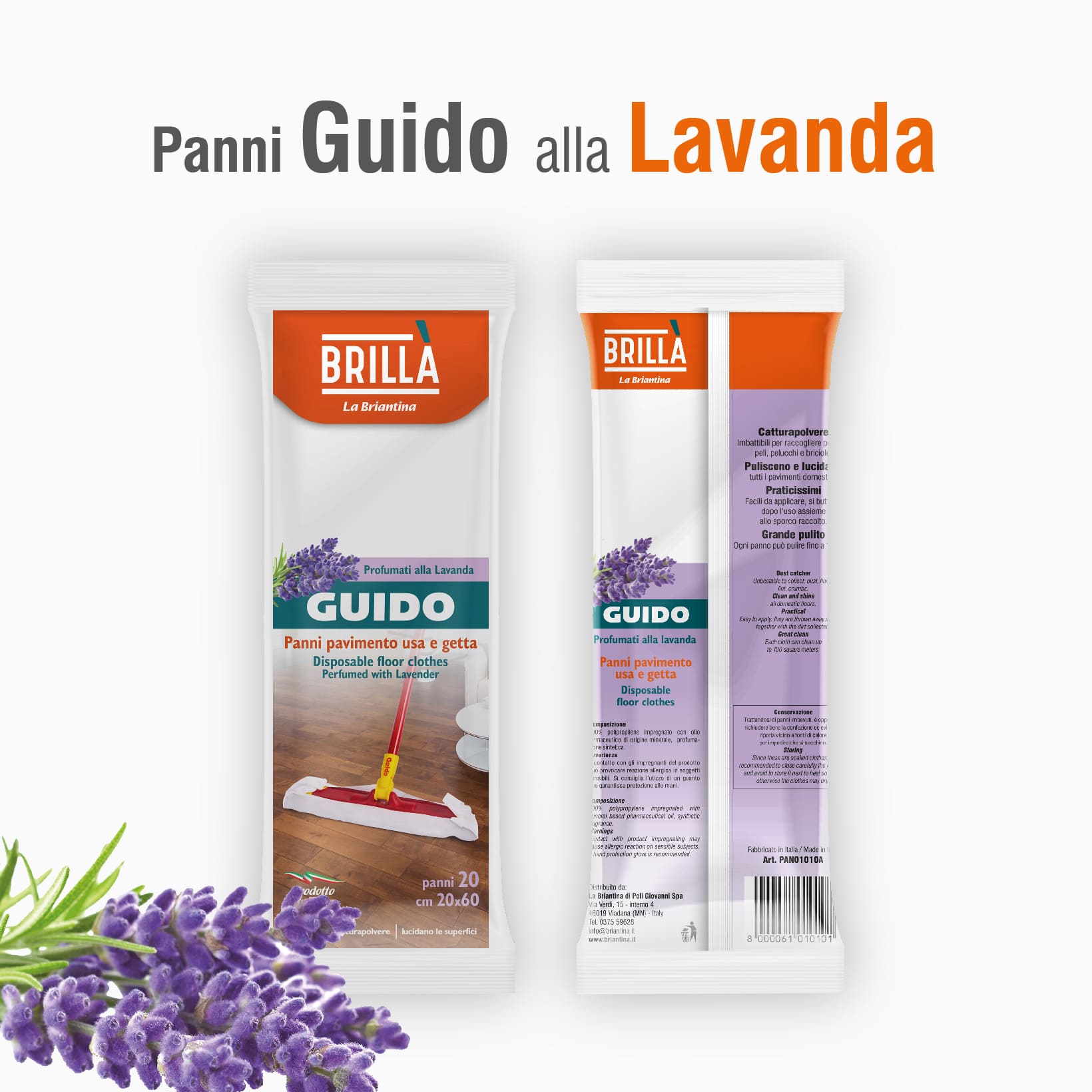 1 CONFEZIONE DI VELINE PAVIMENTO ALLA LAVANDA: 20 VELINE