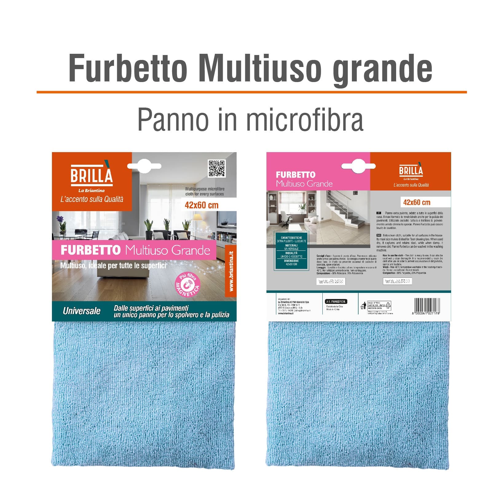 PANNO FURBETTO GRANDE IN MICROFIBRA MULTISUPERFICIE