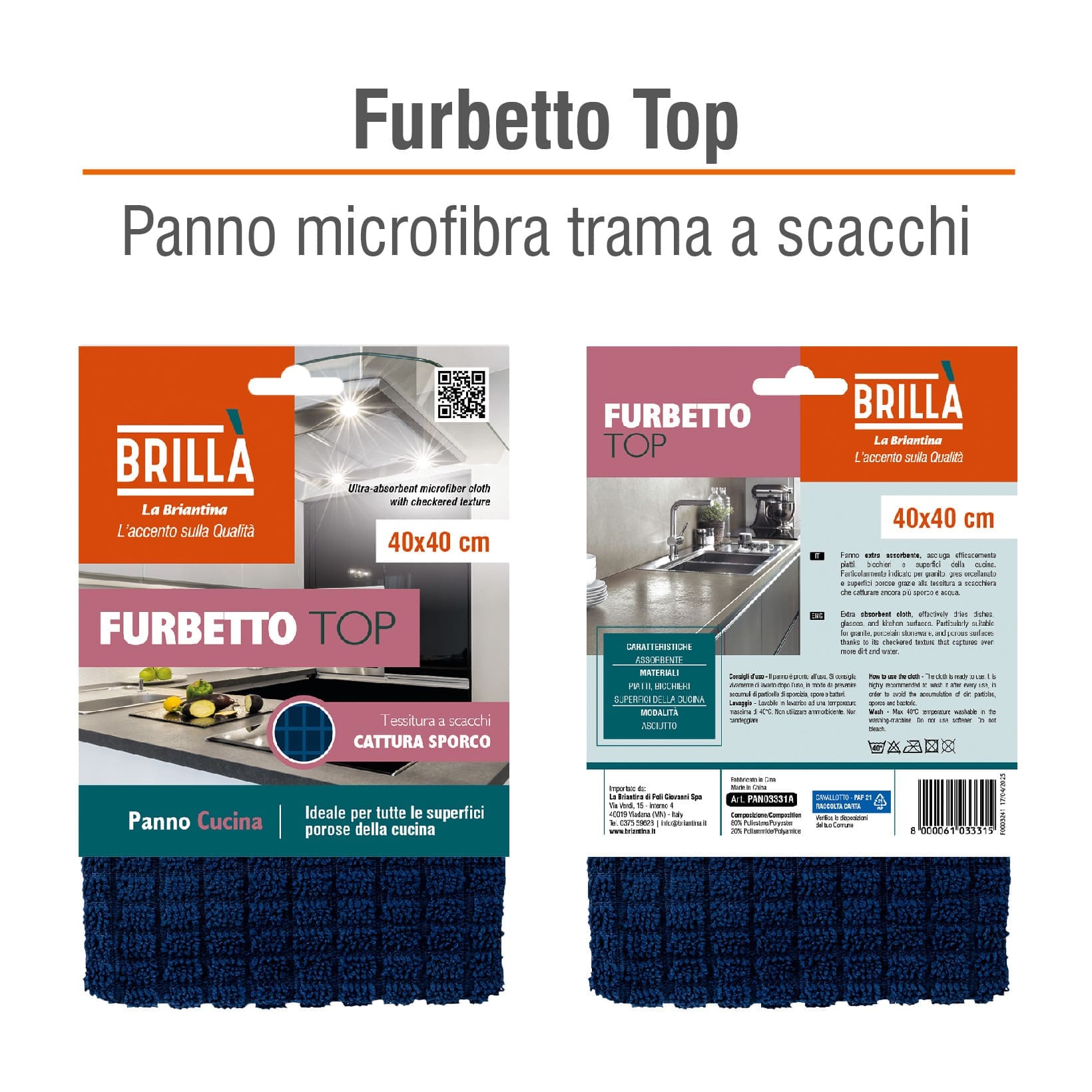 PANNO MICROFIBRA FURBETTO TOP PER CUCINA
