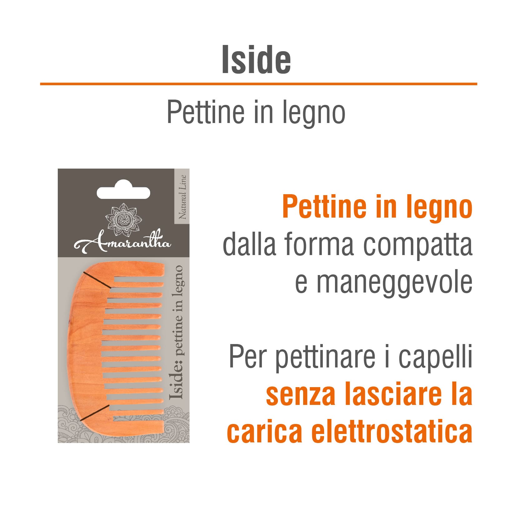 PETTINE IN LEGNO ISIDE