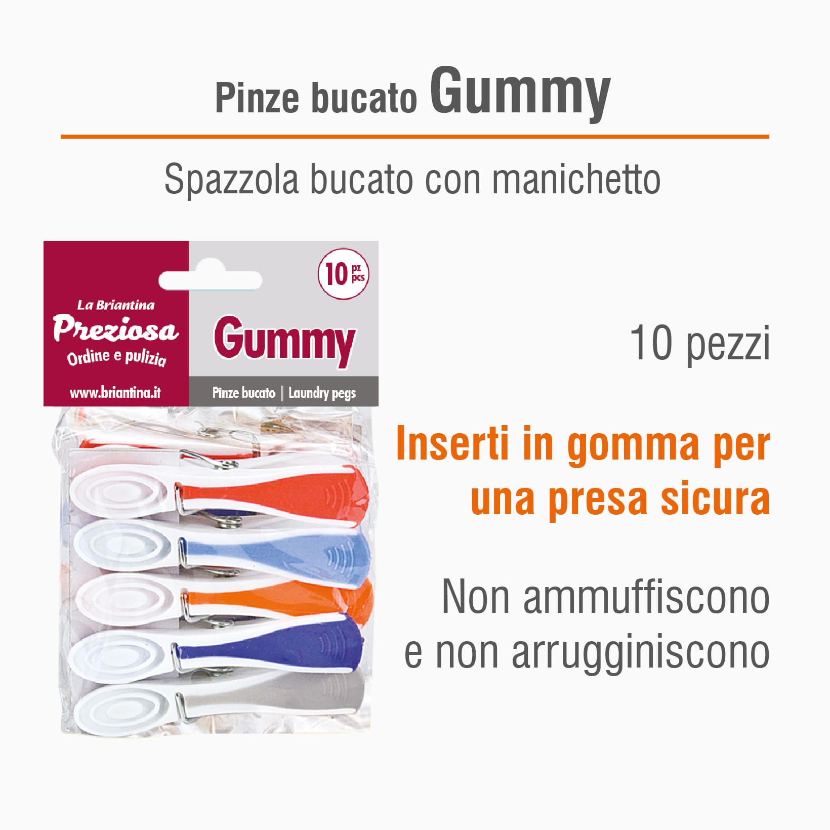 CONFEZIONE MOLLETTE BUCATO GUMMY: 10 MOLLETTE