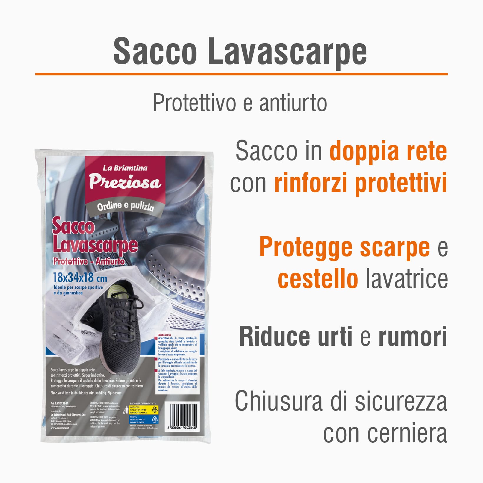 SACCO PROTEGGI SCARPE PER LAVATRICE