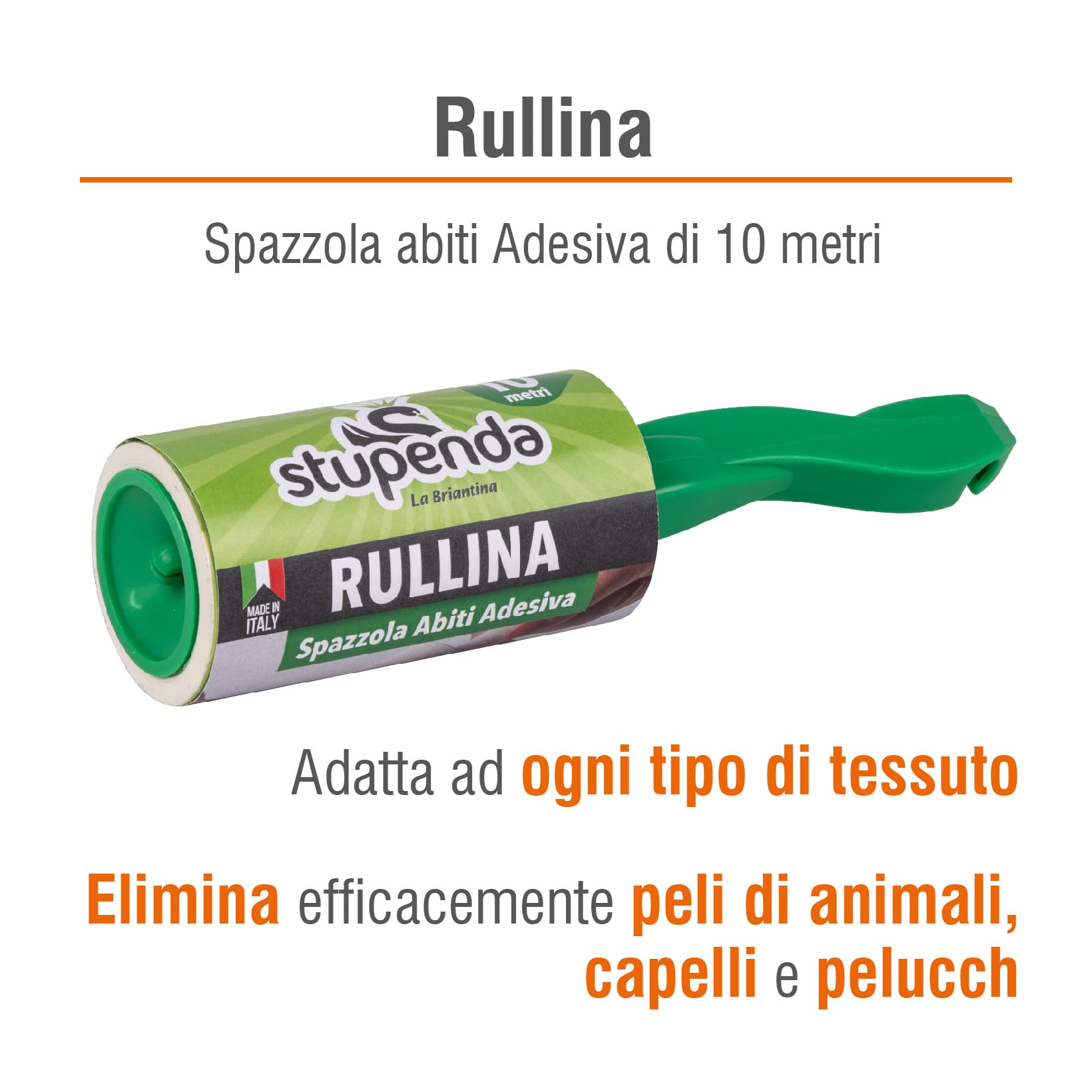 SPAZZOLA LEVAPELUCCHI ADESIVA 10 METRI