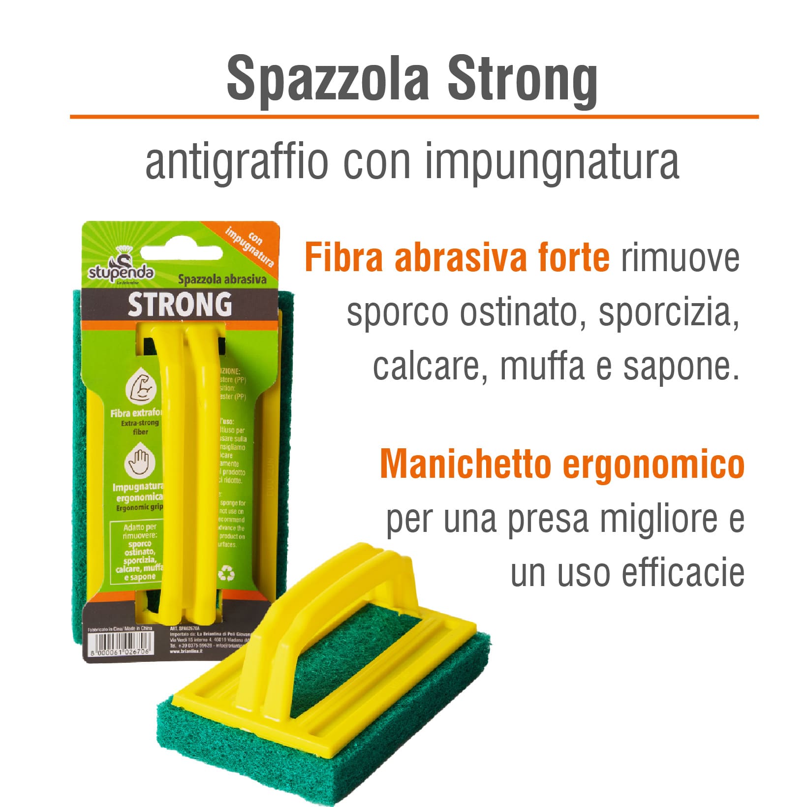 SPAZZOLA STRONG ANTIGRAFFIO CON MANICHETTO