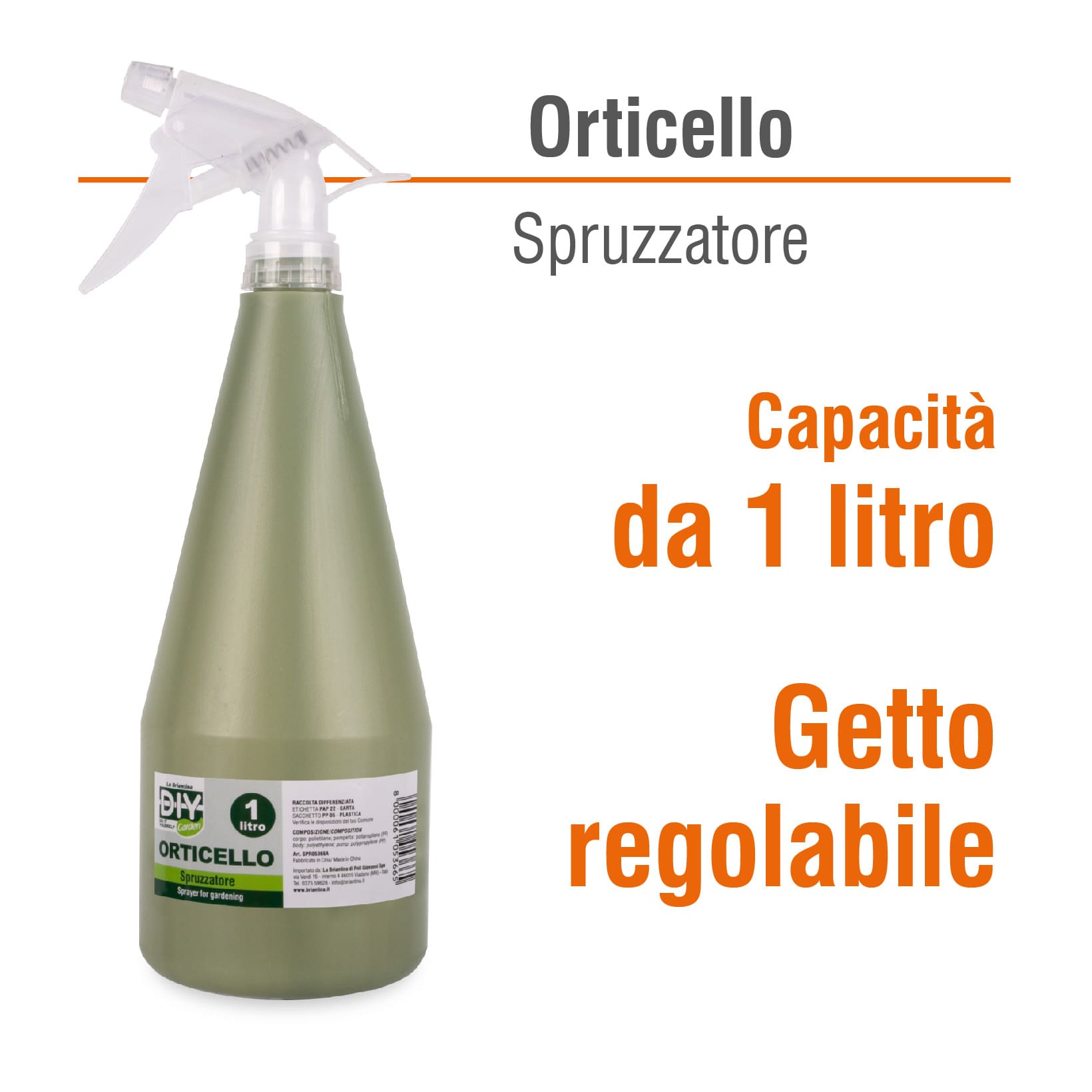 SPRUZZATORE ORTICELLO DA 1 LITRO