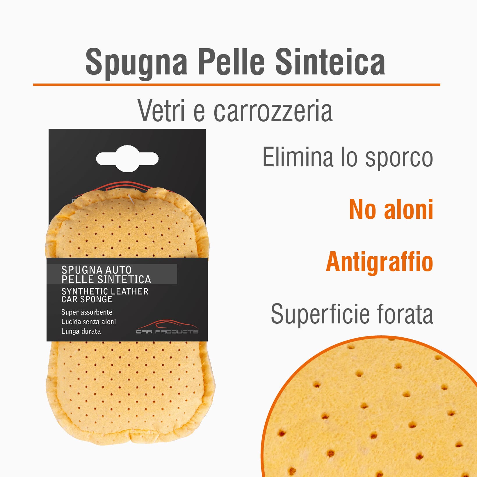 SPUGNA LUCIDANTE IN PELLE SINTETICA