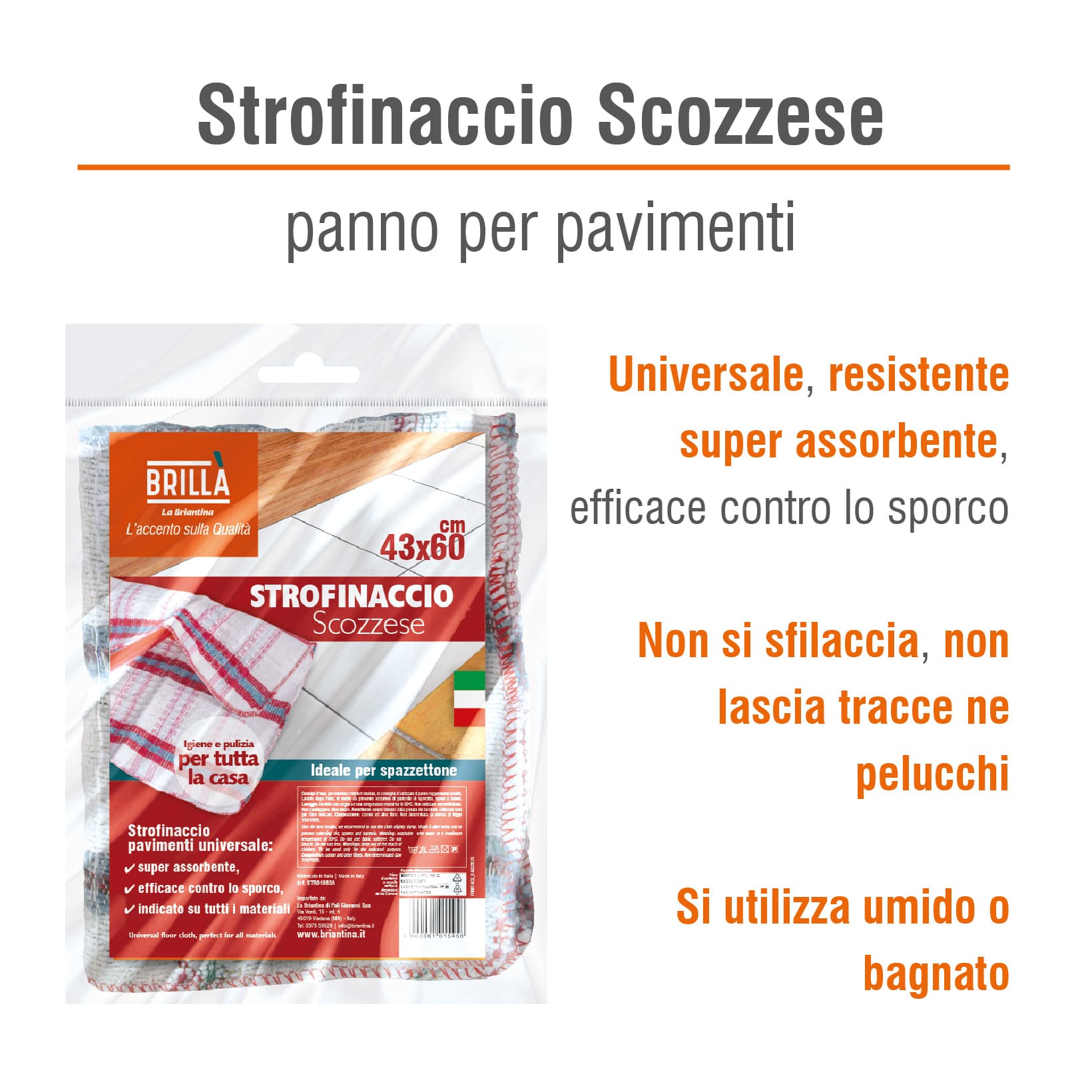 STROFINACCIO SCOZZESE PER PAVIMENTO